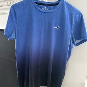 Hollister Blue Black Gradient Short Sleeve Tee